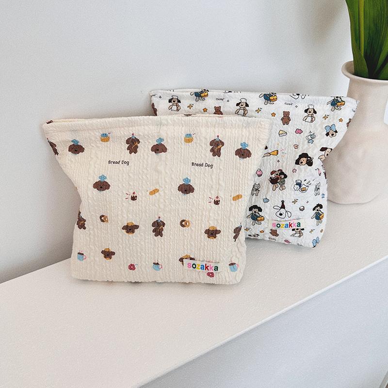 Cute Little Bear Rabbit Makeup Bag Portable Women Storage Bag Travel Large Capacity Cosmetic Organizer Pouch