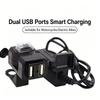 Waterproof Dual USB Charger for Motorcycle Electric Bike Scooter Quick Charge Adapter for Outdoor Riding
