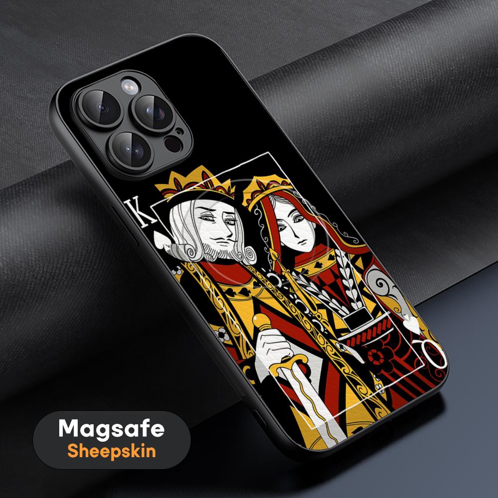 

Poker fashion pattern cool design Phone Case For iPhone 16 15 14 13 12 11 Plus Pro Max High-end Luxury Magsafe Sheepskin iPhone 11 Pro Max