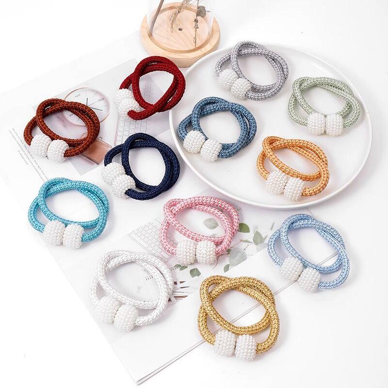 1pcs-2PCS New Curtain Buckle, Curtain Strap, Pearl Buckle Design, No Drilling Installation, Curtain Tie Rope