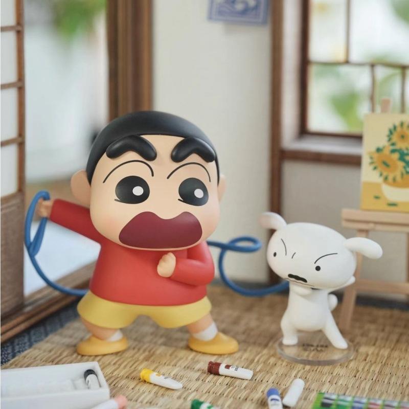 Crayon Shin-chan Little White's Daily Life Nohara Shiro Action Figure Desktop Ornaments Anime Doll Peripheral Toy Gift