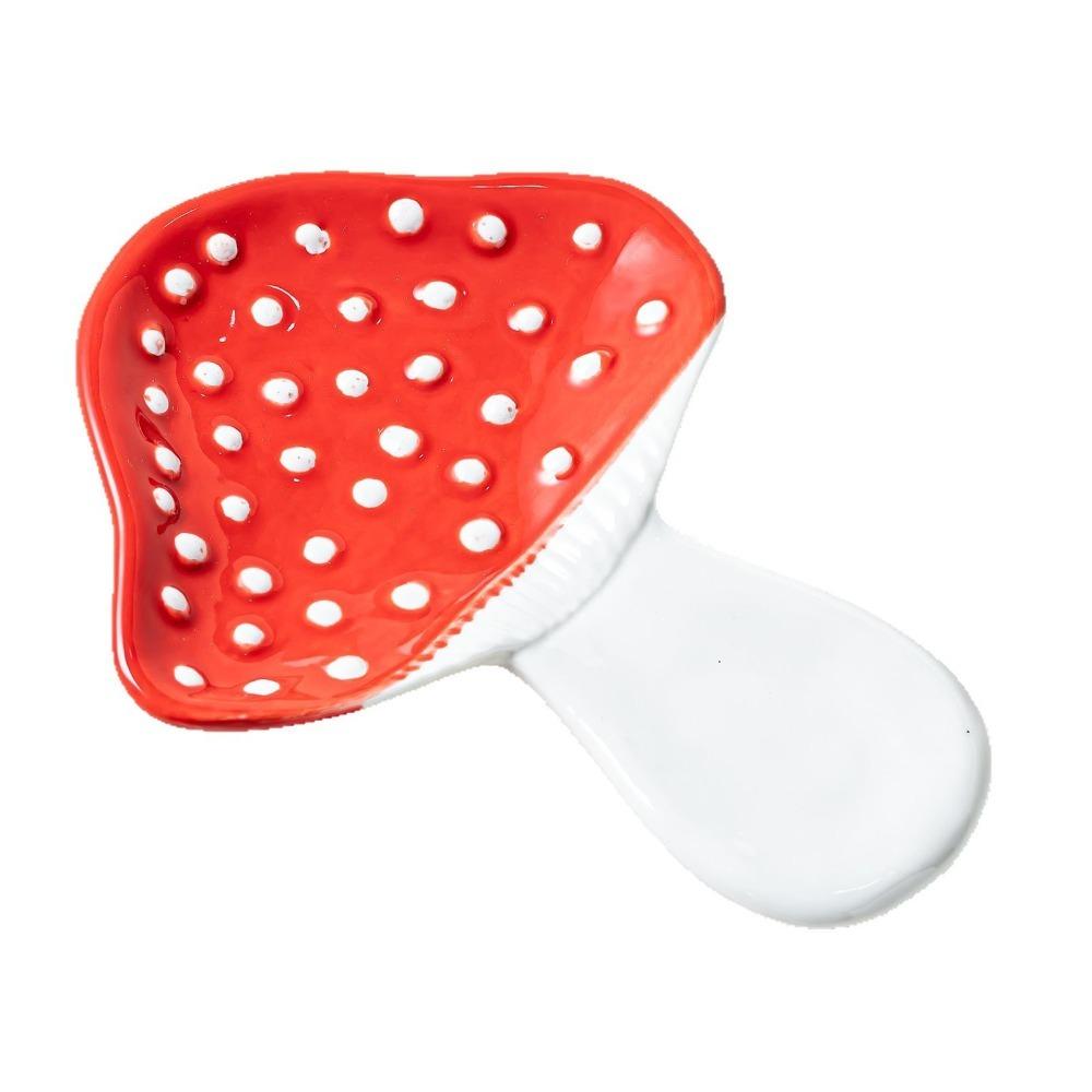 

Ceramic Mushroom Spoon Holder Large Size Chopstick Rest Creative Spatula Holder Gift червоний