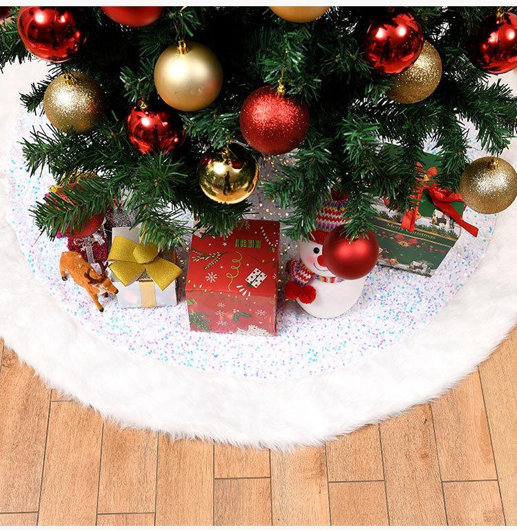 Christmas Tree Dress Plush Sequin Cloth Christmas Tree Apron Decorated Christmas Tree Dress
