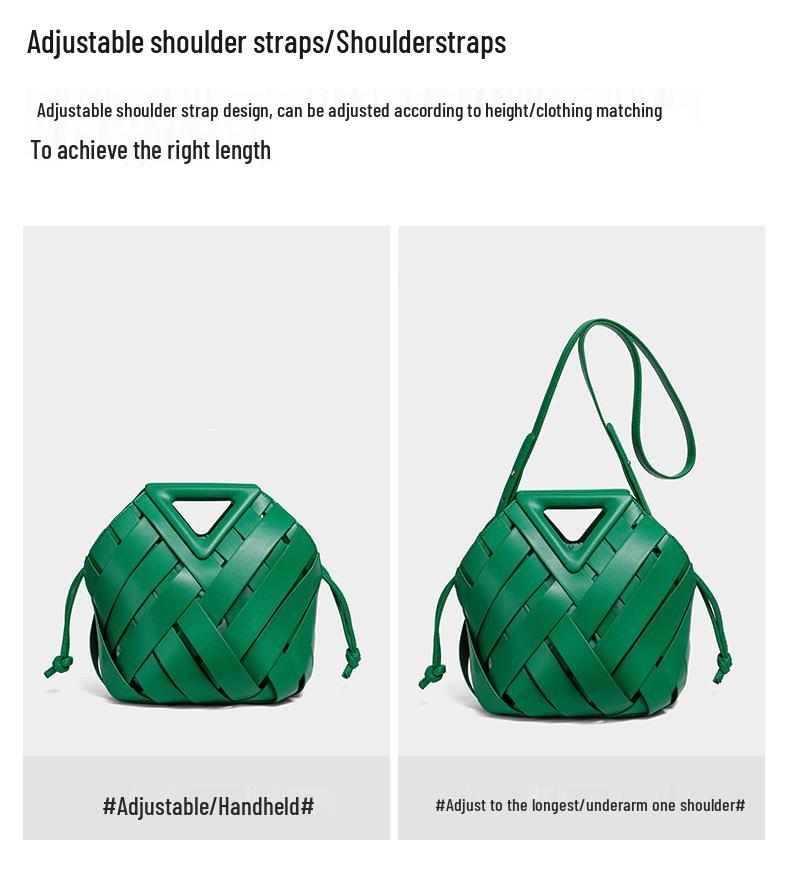 Sac à main pour femme de grande capacité avec boucle magnétique triangulaire et design bandoulière creux - Sac à épaule mère-enfant tendance