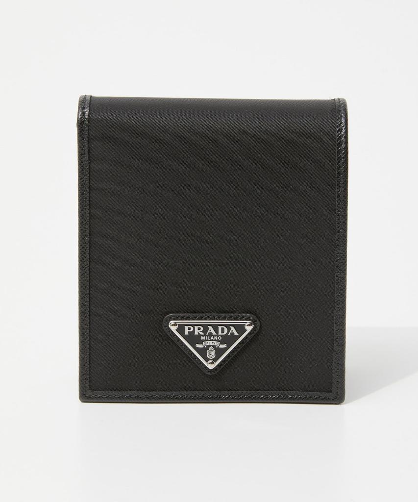 Prada Men's Re-Nylon Bi-fold Wallet, 2MO738 2DMH, NERO [Parallel Import]