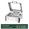 Stainless Steel Electric Buffet Warmer with Flip-top Lid
