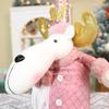 New Christmas Snowman Telescopic Doll Pink Santa Claus Xmas Ornament Cute Knitted Elk Doll