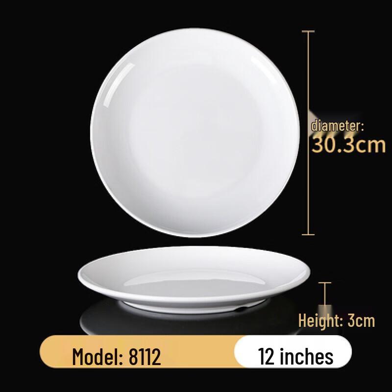 Comerite Large Round Melamine Serving Plate