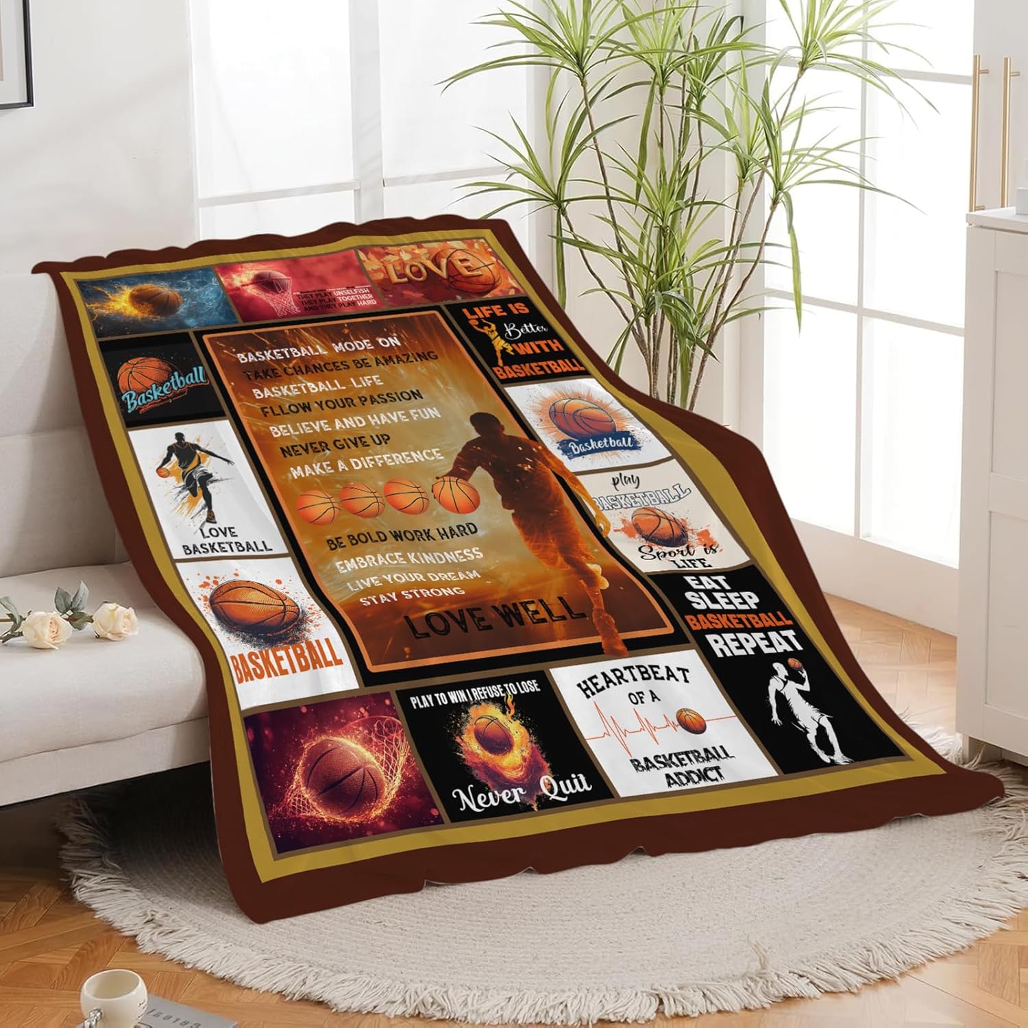 

Tractor Pattern Throw Blanket God Says I Am Religious Design for Living Room Decor Gift for Him FaithBasedHomeStyle 70x100cm28x39in