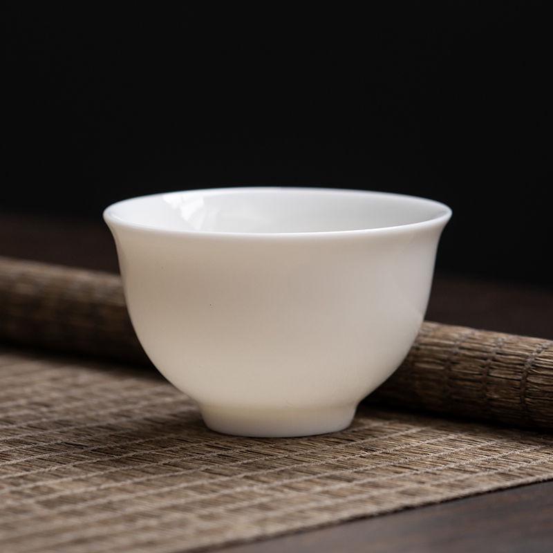 Handmade Mutton Fat White Porcelain Kung Fu Tea Cup - Ceramic Household Small Tasting Set