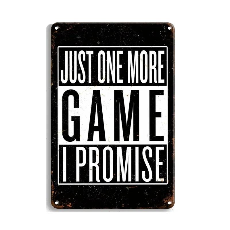 Metal Tin Poster Video Game Retro Metal Tin Sign Plaque Poster for Bar Club Wall Decor Retro Home Vintage Wall Plate Pendant