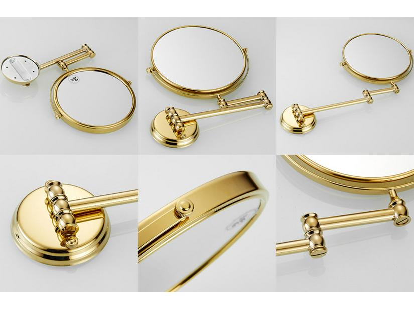 Retro 8" Foldable Double-sided Wall-Mount Makeup Mirror with 3x Magnification