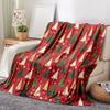 Christmas Flannel Blanket Throw, Christmas Red Tree Soft Fuzzy Plush Cozy Fleece Blankets, Ideal Gifts for Adults Wife Self