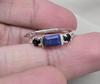 925 Sterling Silver Lapis Lazuli Black Onyx Ring Natural Blue Black Stone Handmade Jewelry