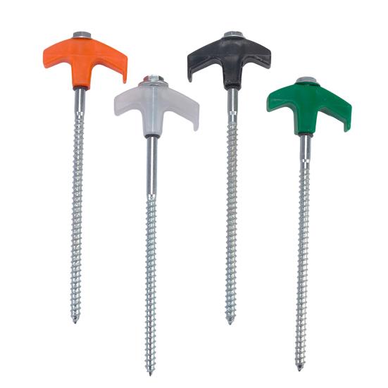 Screw-in Tent Stake Glow-in-the-dark Heavy Duty Outdoor Garden Yard Patio Lawn Camping Tarp Canopy Windproof Threaded Ground Spike Tent Peg