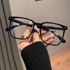 Coarse Frame Anti-Blue Light Glasses Women'S Large Frame No Degree Plain Glasses Eye Frame Women'S Big Face Thin