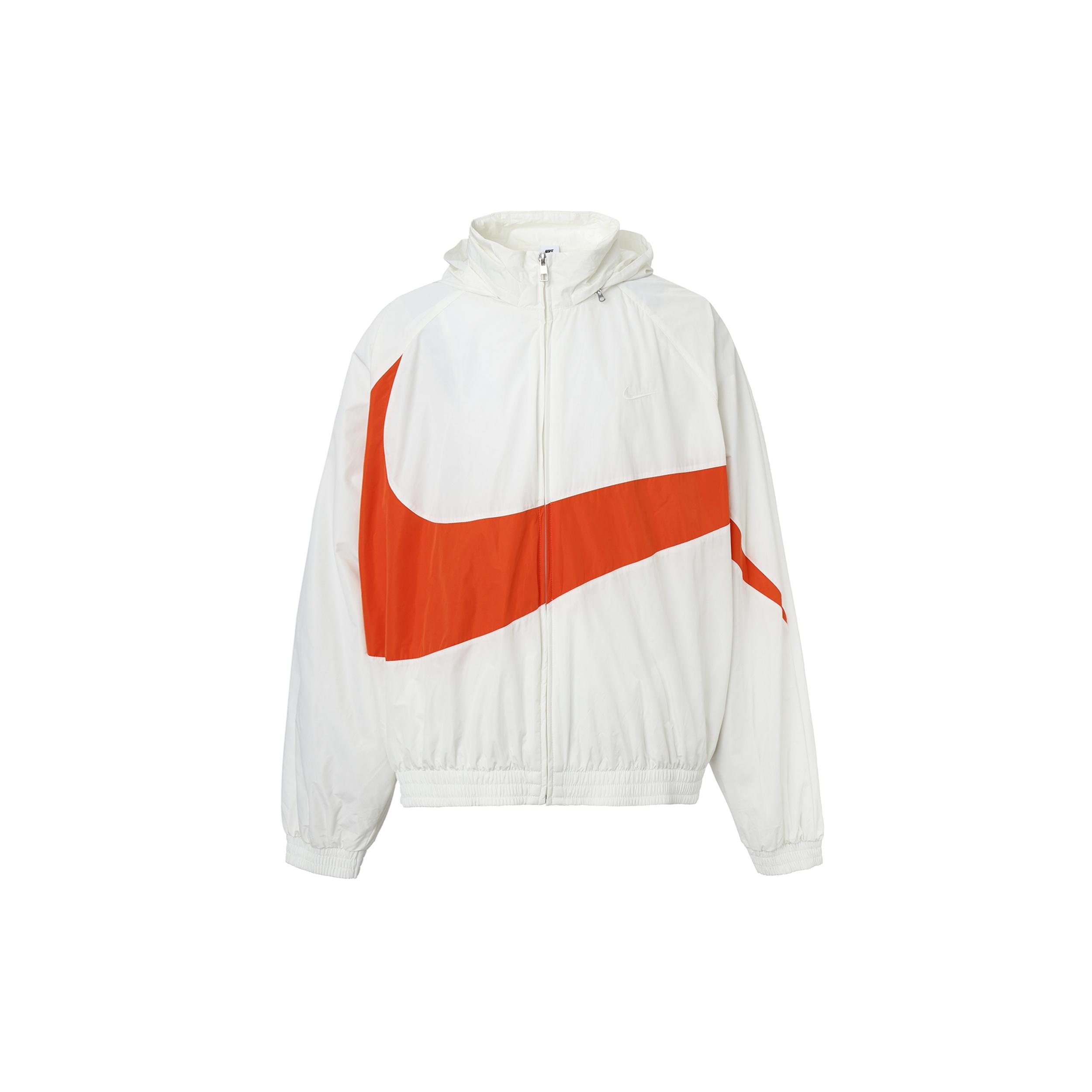 Nike Swoosh Woven Jacket Asia Sizing Sail Picante Red Men s FB7878-133 XL