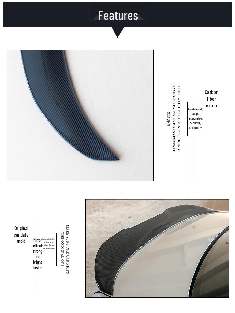 BMW 3 Series F30/F35 Real Carbon Fiber PSM Style Rear Spoiler