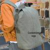 Large Canvas Tote Backpack for Outdoor Travel and School - Men's Casual Bag