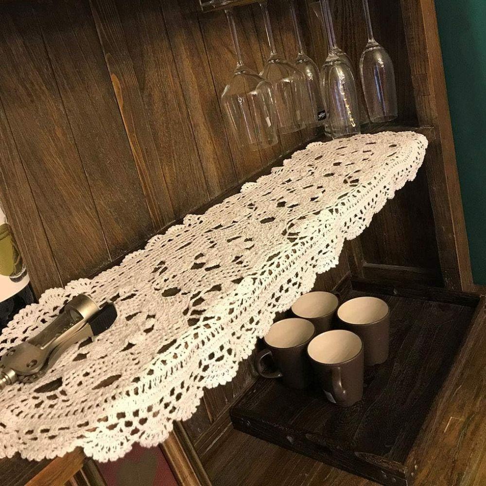 New Oval Crochet Doilies Crochet Cotton 35/40CM Crochet Placemats Handmade Doilies