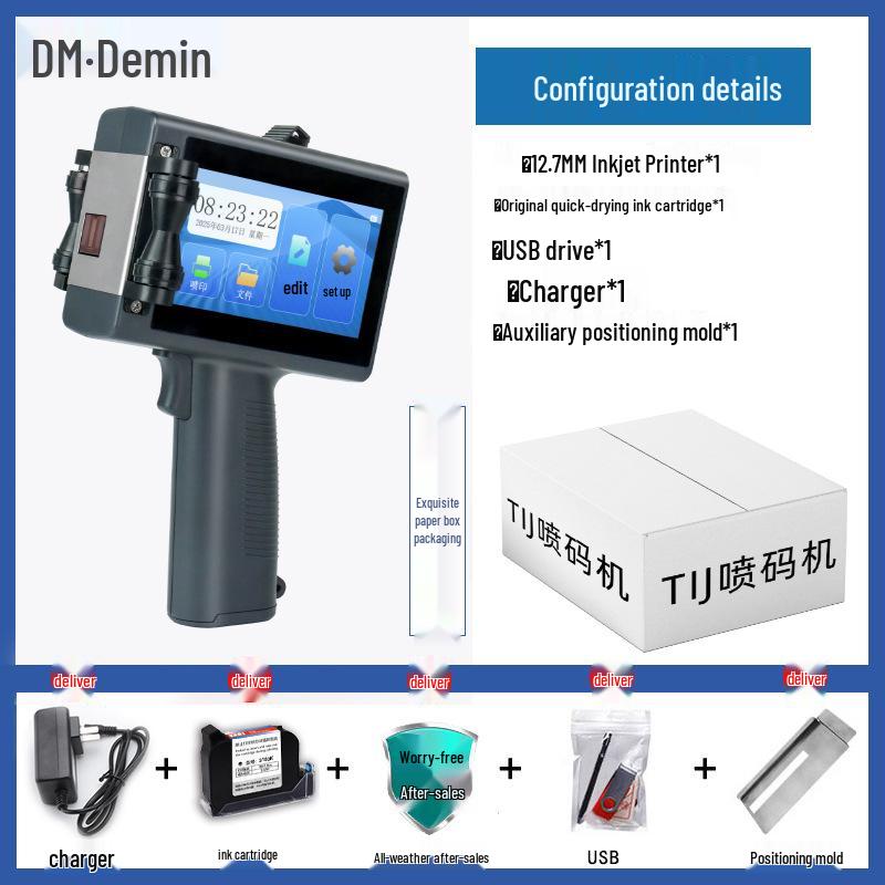 T10 Compact Handheld Inkjet Printer for Production Date, Batch Number, QR Code, and Label Printing