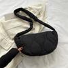 Quilted Puff Bag Padded Nylon Shoulder Bag Casual Nylon Crossbody Bag  Female