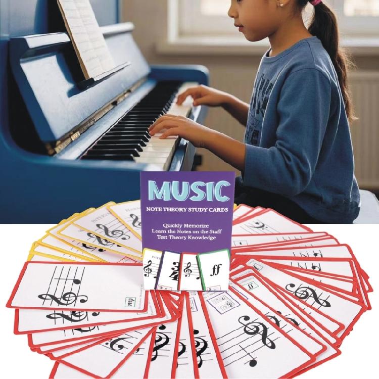 Flashcard Musicali Strumento di Studio Apprendimento Teoria delle Note per Pianoforte Flashcard Carte per l'Educazione Musicale per Studenti di Musica Principianti