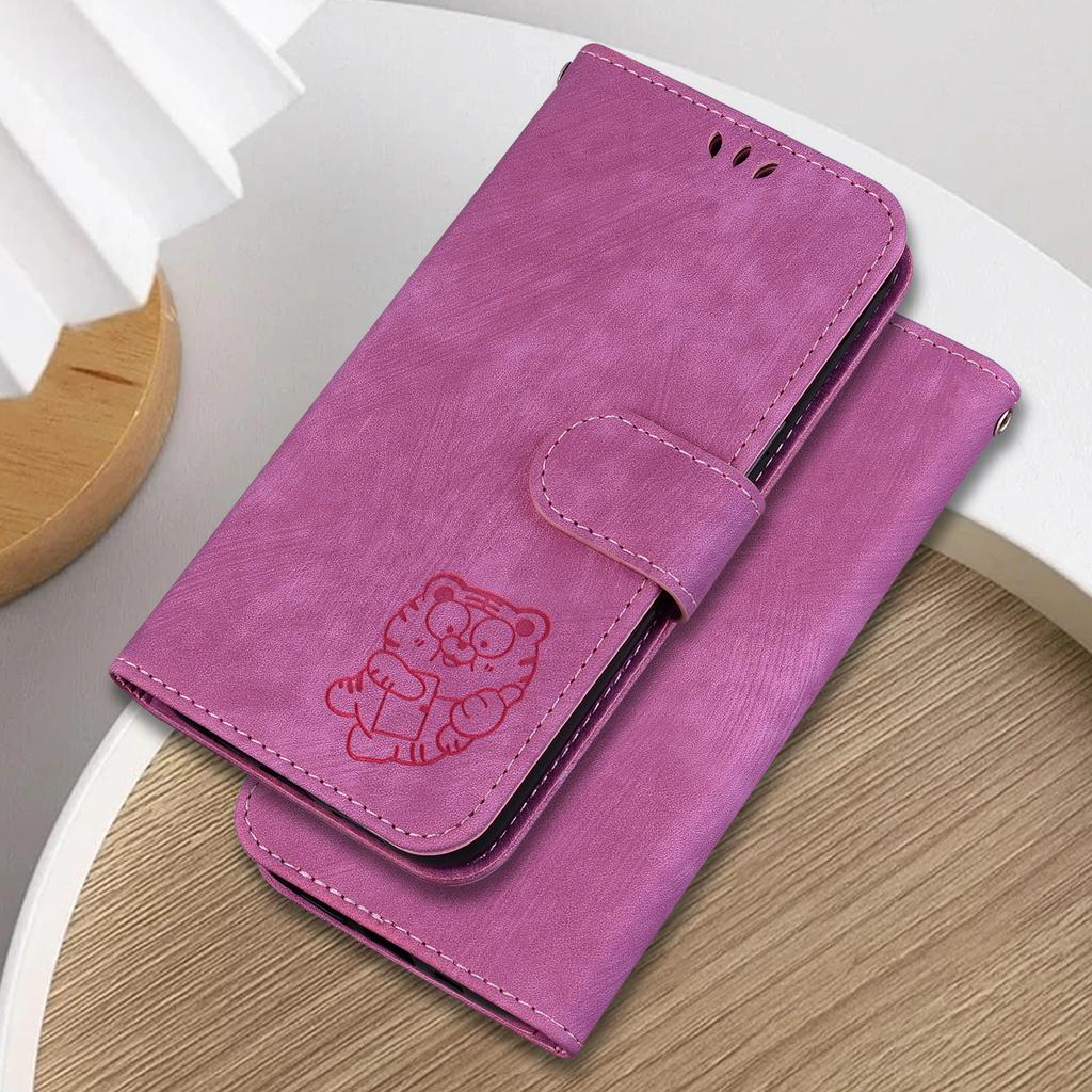 Retro Lovely Tiger Leather Case For Sharp Aquos Zero/Sense3/SHV45 Kickstand Wallet Card Slots Book Cover For Sharp Aquos R2 SHV42 Holster