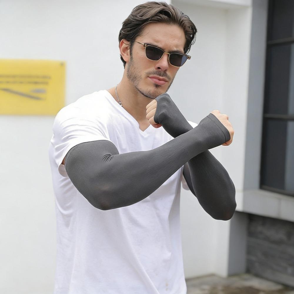 

1 Pair Summer UV Arm Sleeves Sun Protection Lightweight for Hiking Driving Fishing Outdoor