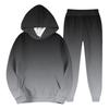 Men's Casual And Personalized Printed Long-sleeved Hooded Sweatshirt, Men's Sports Sweatshirt And Sweatpants Two-piece Set
