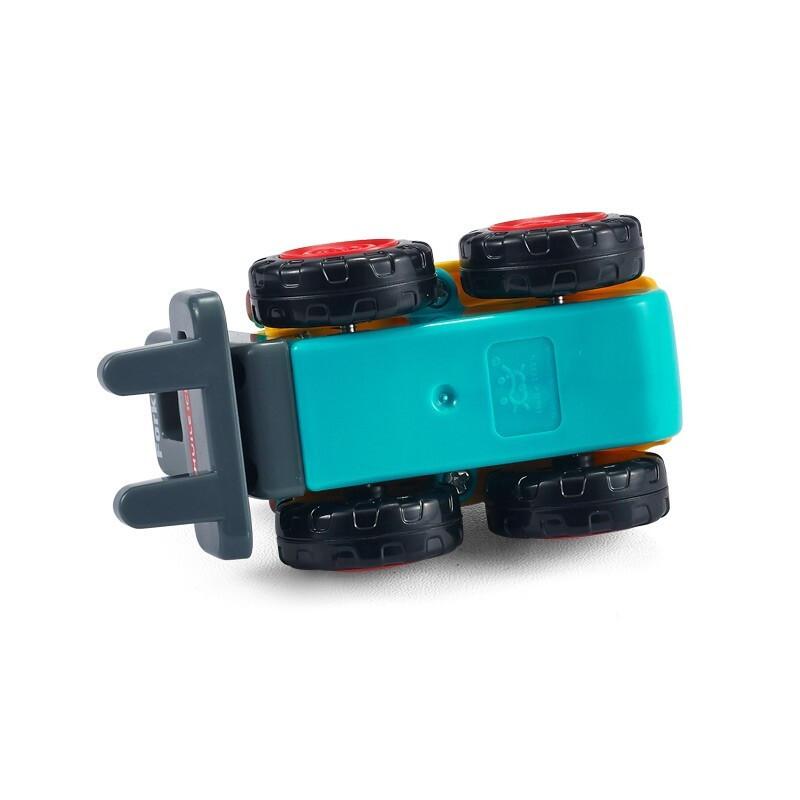 6 Stück/Set Kinderspielzeug Reibungsantrieb Schieben und Spielen Fahrzeuge Ingenieurteam LKW Betonmischer Planierraupe Früherziehendes Kinderspielzeug