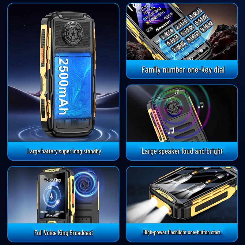 Newman N66 4G Senioren-Feature-Phone mit Sprachsteuerung & Langer Standby (CN-Version)