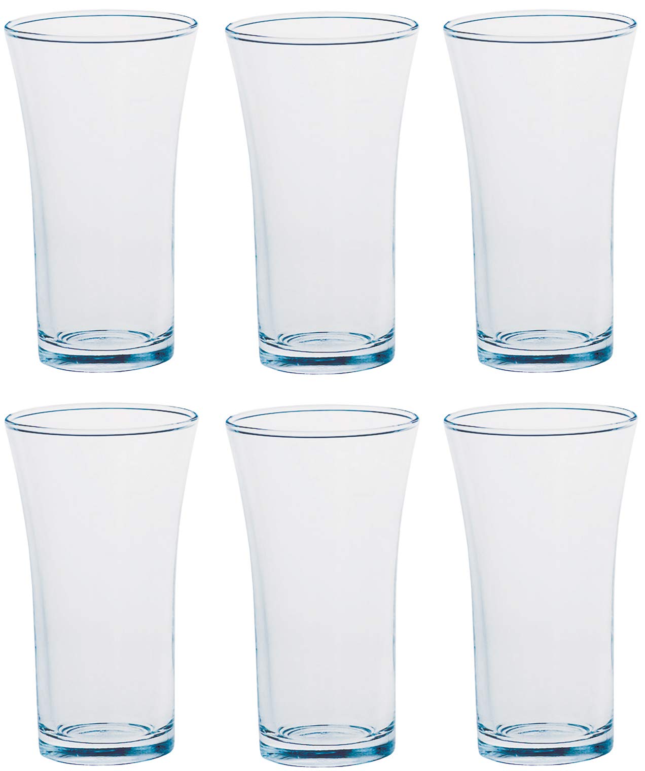 

Suntory Marketing Beer Glass Open Made in Pack of 6 Tumbler, Top, Clear, 115ml, Japan, 180-59,