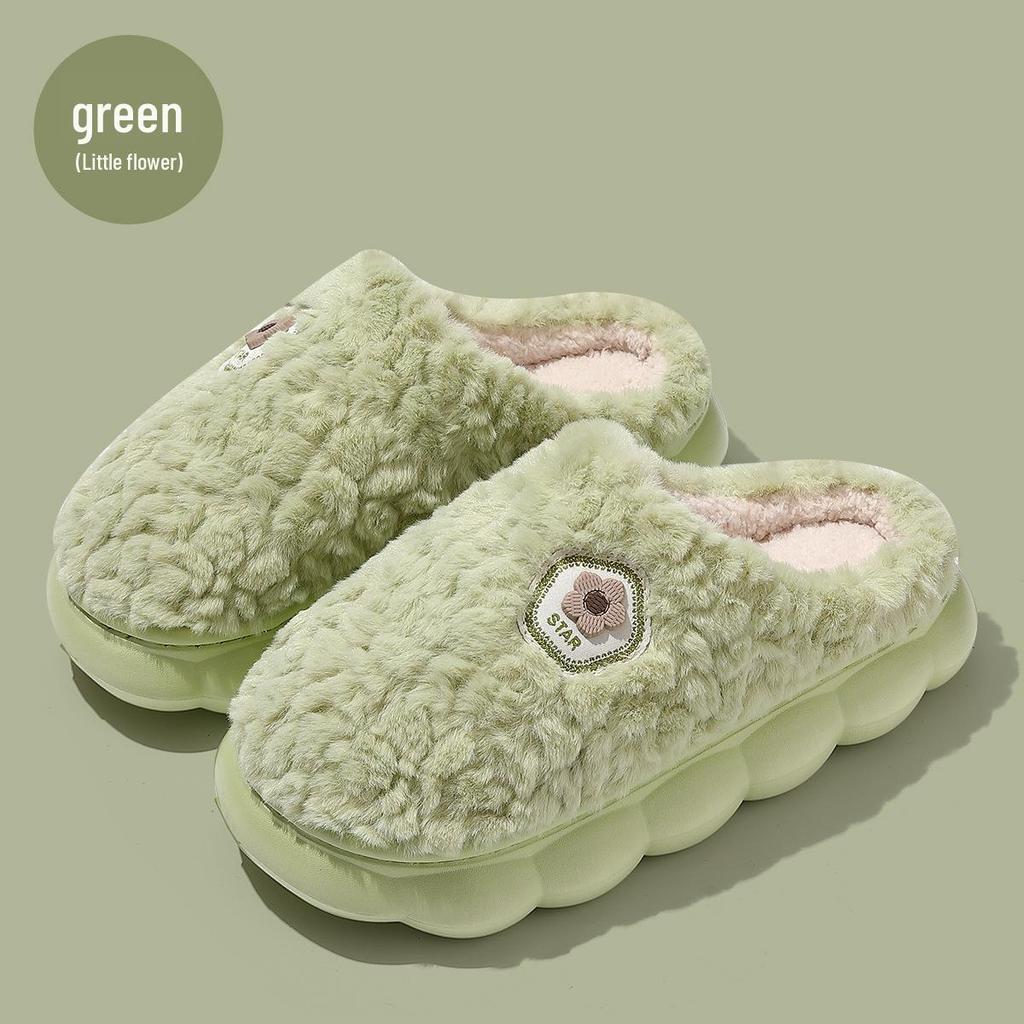 Plush Winter Indoor Non-slip Slippers for Women & Men