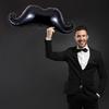 3Pcs Father's Day Theme Black Beard Aluminum Film Balloon Happy Father's Day Party Family Gathering Decoration Globos