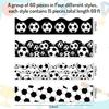 Whaline 69 Ft Soccer Ball Bulletin Board Borders Black White Sport Self-Adhesive Border Trim Scalloped Border Sticker Decals for Home Classroom Party