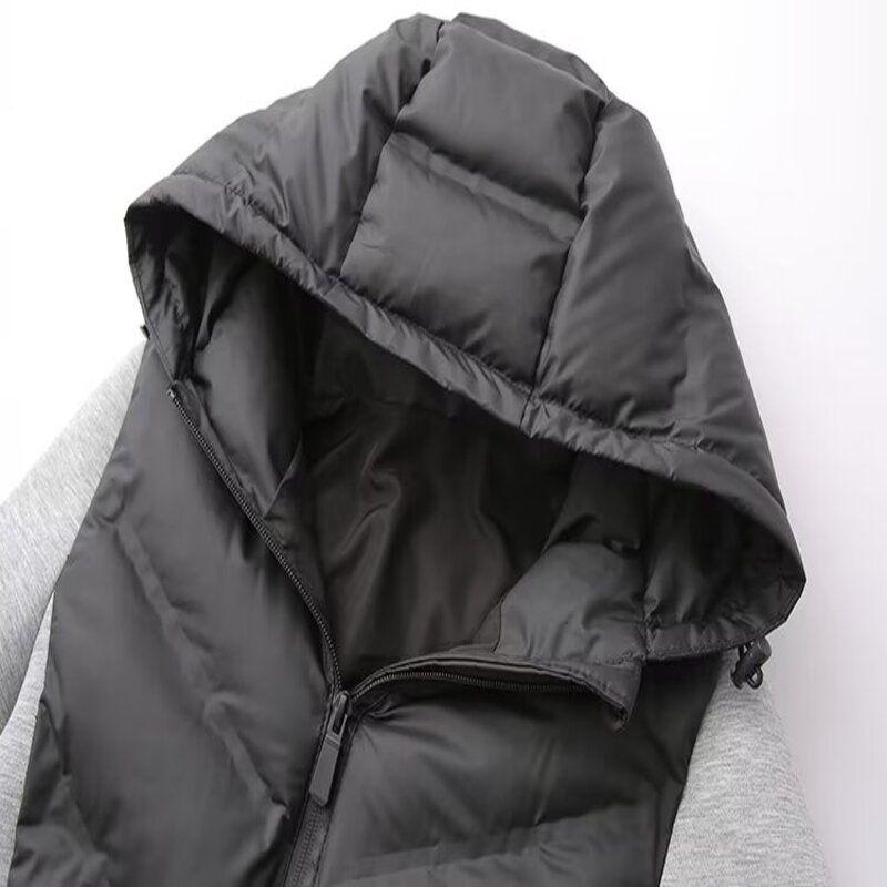 2024 Spring New Lightweight Line Slim Fit Patchwork Hood Cotton-padded Jacket Jacket Women 8073205 800