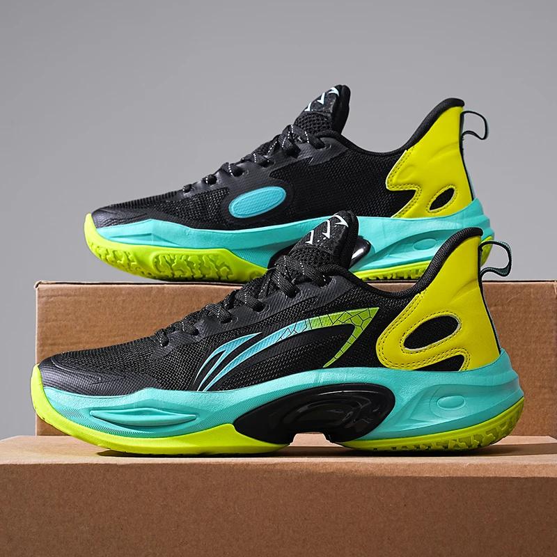 Men's Basketball Shoes Athletic Original Sports Male Student Non-Slip Outdoor Breathable Sneakers Field Training Basket Shoes