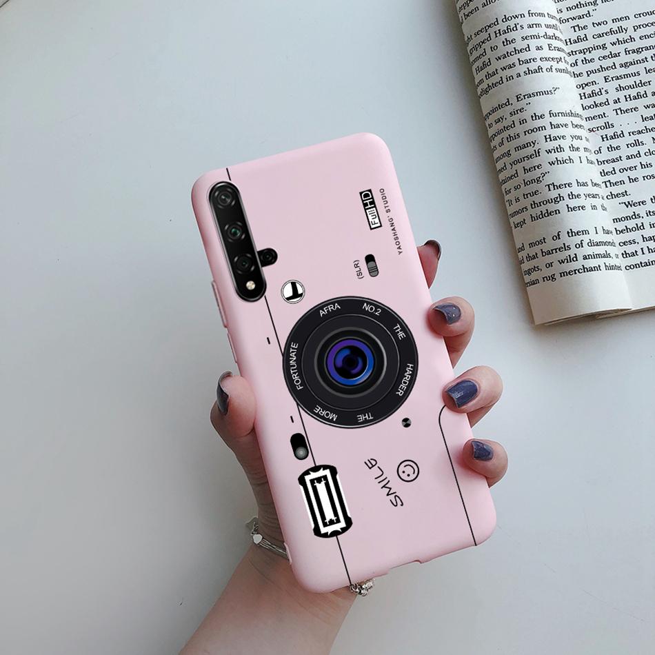 For Honor 20 Case Cartoons Love Heart TPU Funda For Huawei Honor 20 Pro Lite YAL-L21 YAL-L41 20S MAR-LX1H Back Cover Phone Case