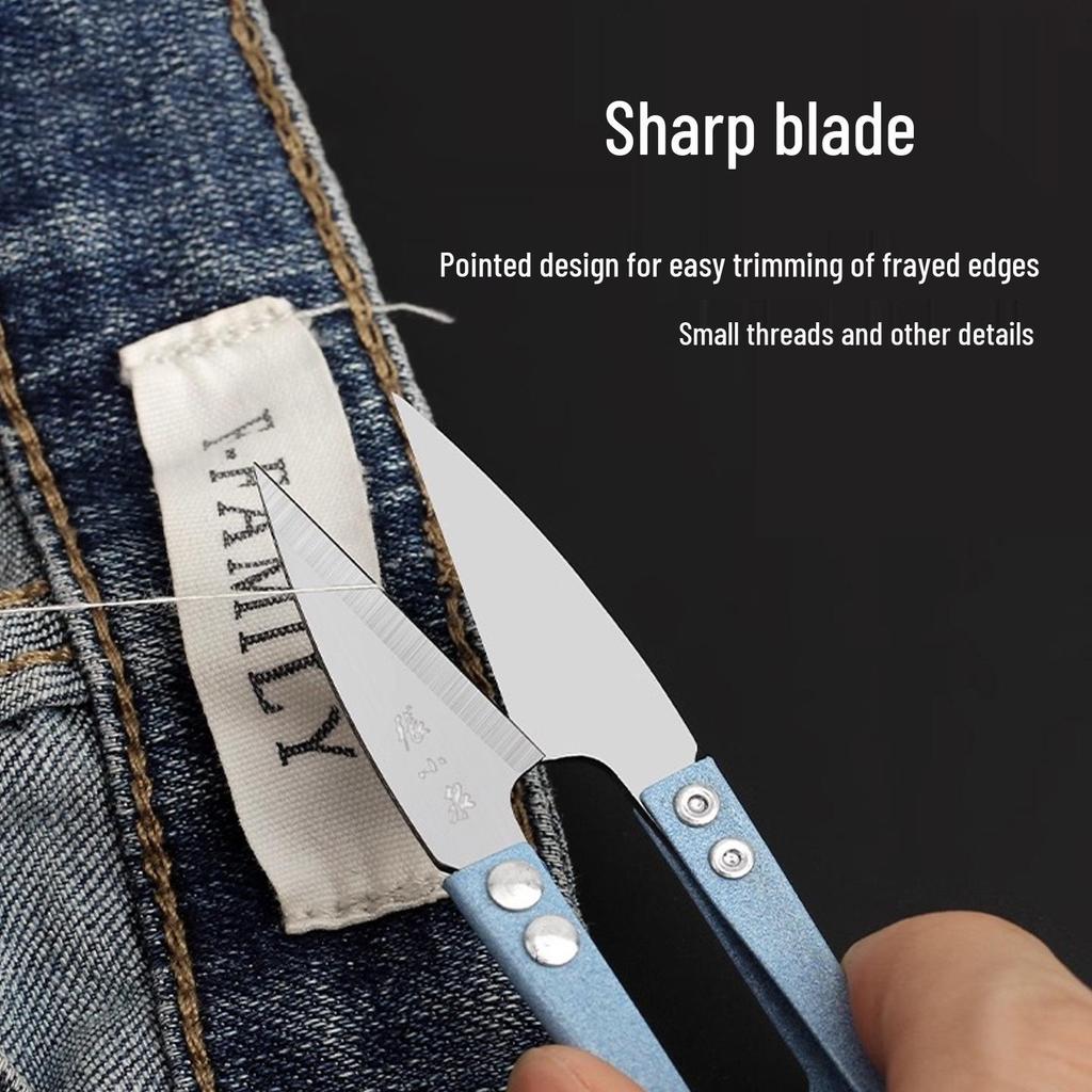 Zhang Xiaoquan U-Shaped Spring Yarn Scissors – Small and Large Tailoring Scissors for Dressmaking and Household Use