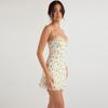 QICED Spring Summer Small Floral Dress Sexy Halter Dress Woman