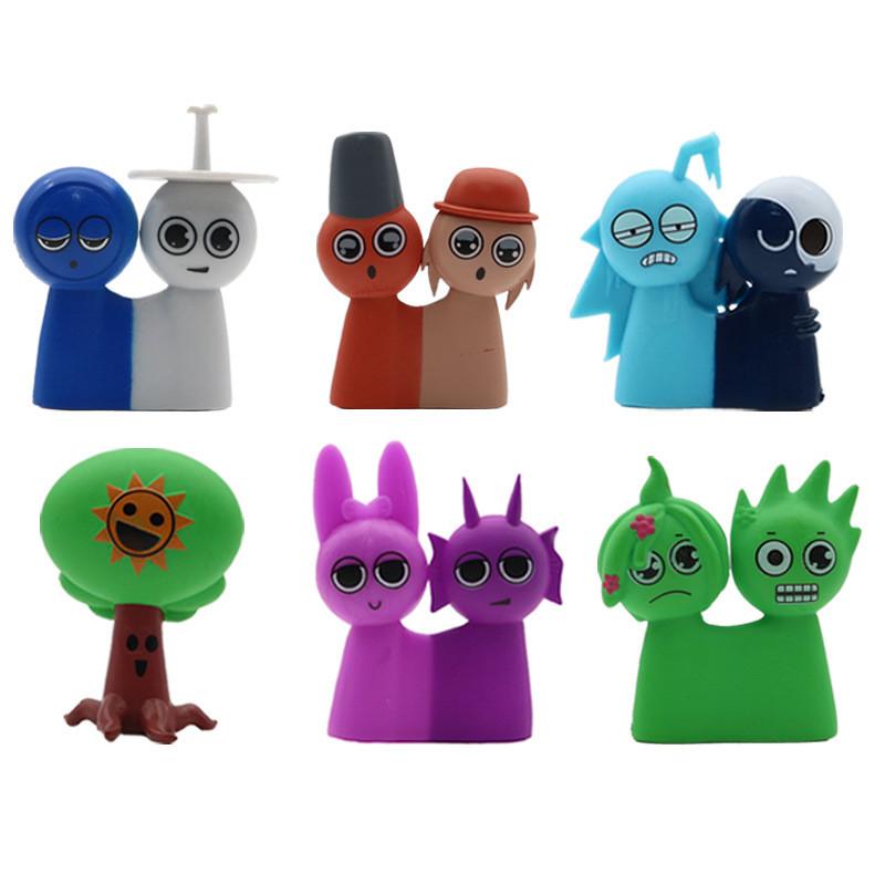 Incredibox 12pcs Sprunki 3 Mutant Conjoined Figures Game Doll Peripheral Model