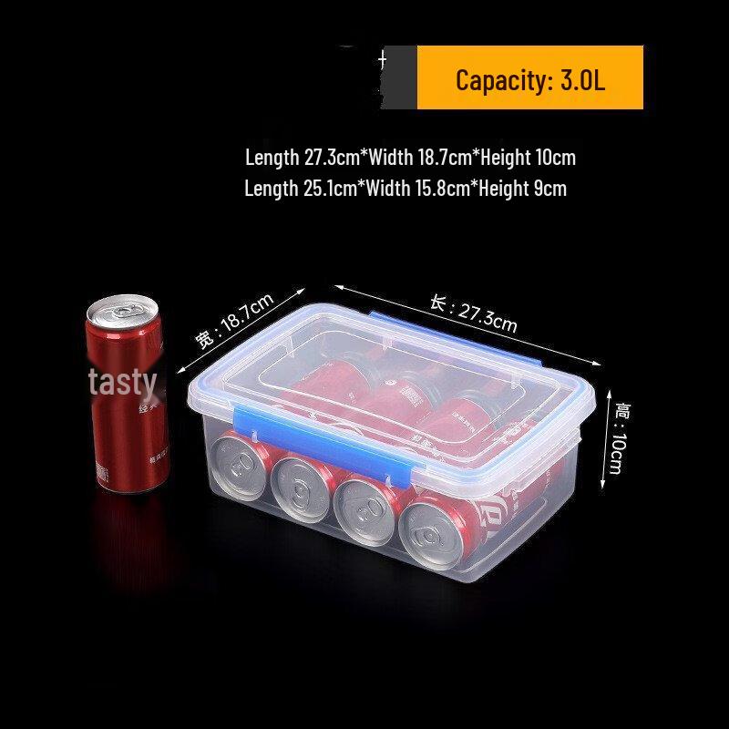 ZISIZ 15L Rechteckige Clip-Lock Lebensmittelaufbewahrungsbehälter (2er-Pack)