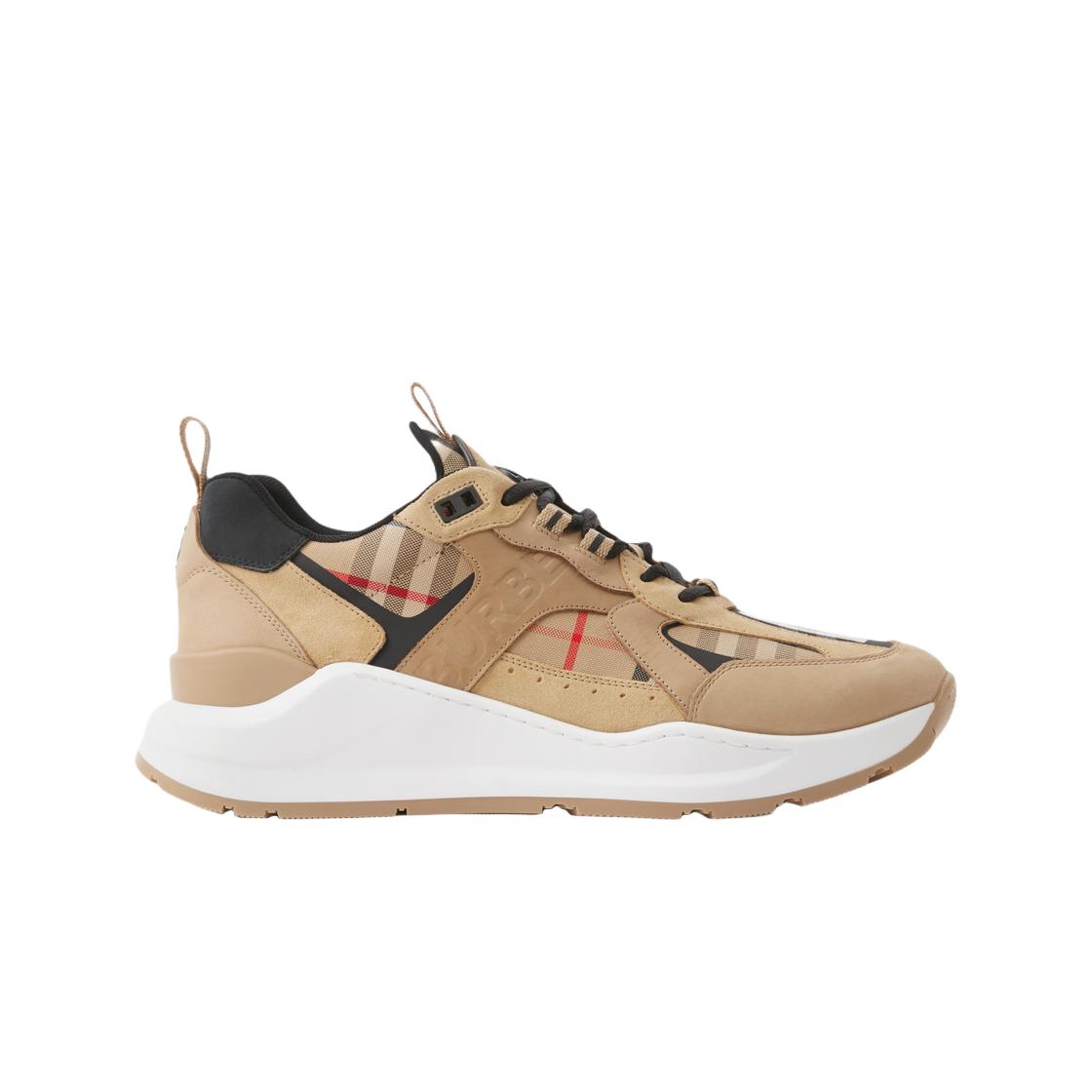 

Burberry Check Leather And Suede Sneakers Archive Beige Black EU 39.5
