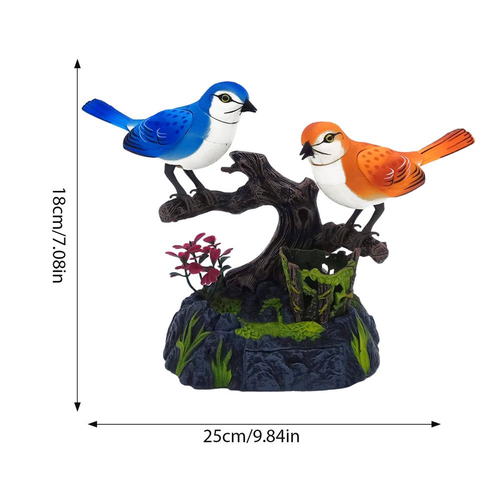 

Simulation Bird Ornaments Vivid Electric Bird Decor With Sound Decorative Bird Decor Voice Control Battery Powered Perfect For