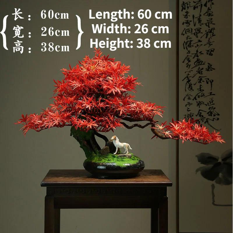 Simulation Green Plants Welcoming Pine Bonsai Planting Corners and Ornaments Living Room Decorations Zen Micro Landscape