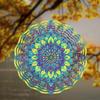 Phoenix Garden Wind Spinner Metal Hanging Decor for Outdoor Spaces Vibrant Mandala Design Rustic Country Style Thanksgiving Christmas