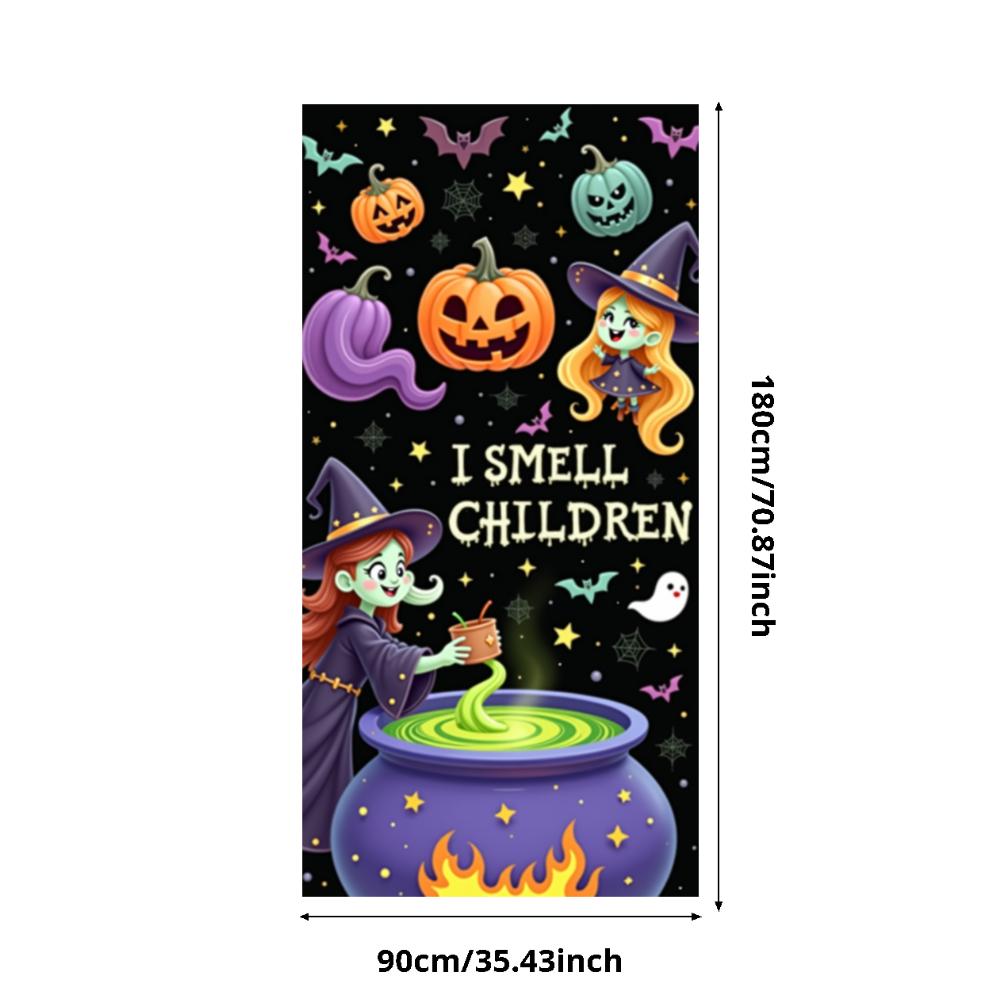 Halloween Banner Kessel Kürbis Banner Halloween Party Banner Farbenfrohes Design für Halloween Party Themenparty