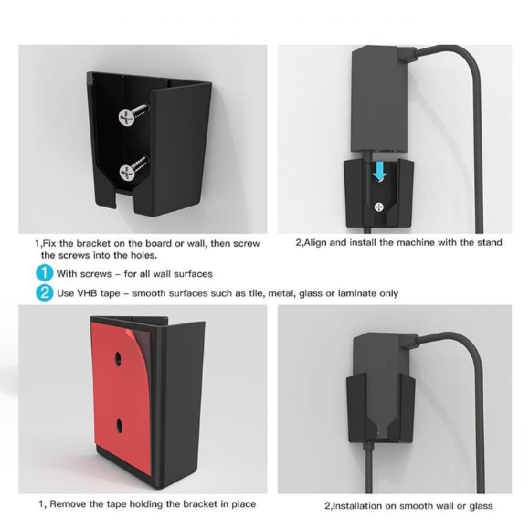 Efficient Routers Wall Bracket for V2 with Ethernet Adapter and Organized Cable Storage