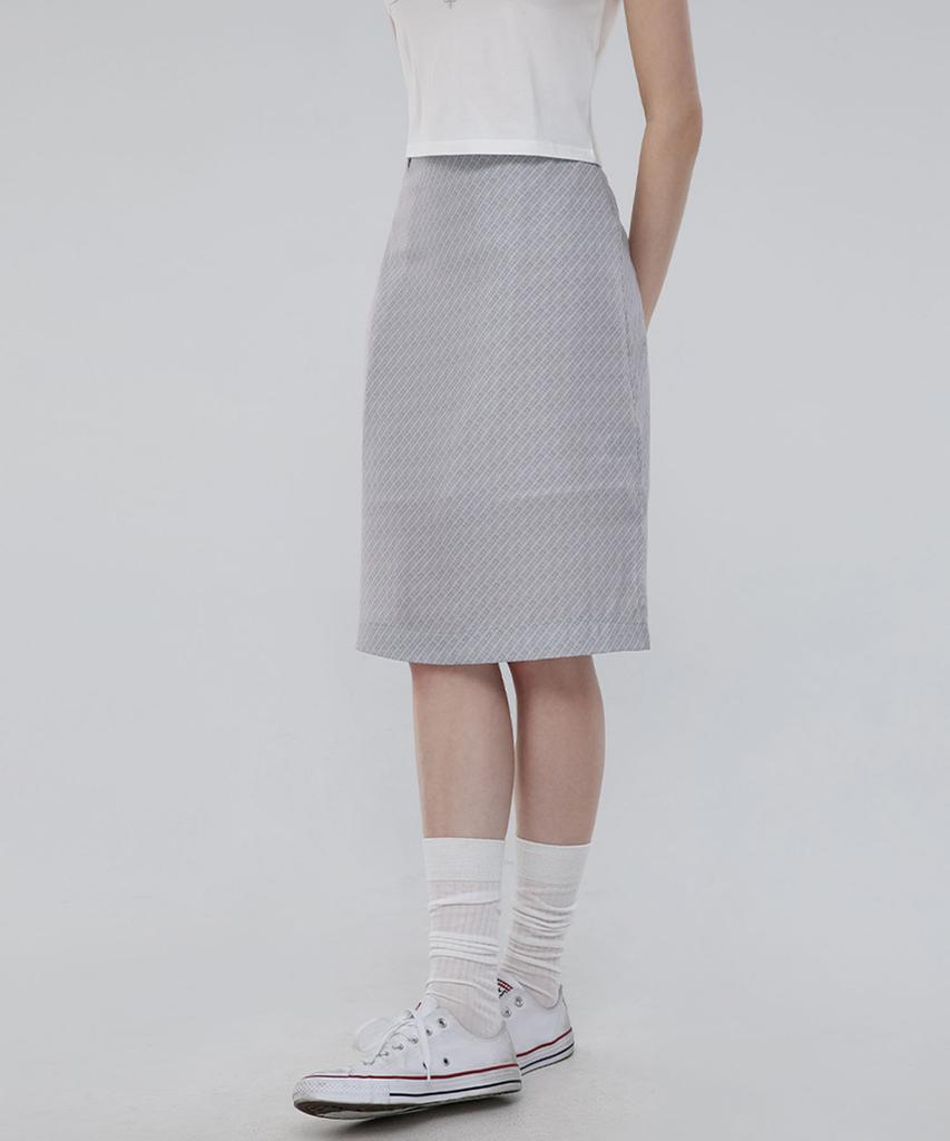 Chix Check Midi Skirt Light Purple